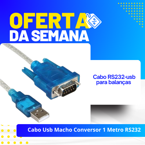 Cabo Usb Macho Cabo Conversor x USB 1 Metro RS232
