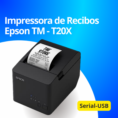 Impressora de Recibos Epson TM - T20X Serial-USB