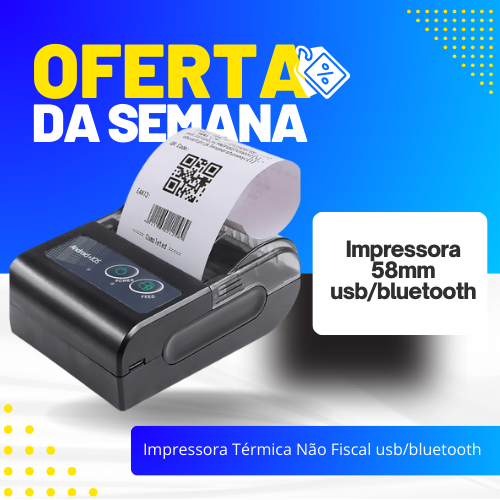 Impressora 58mm Bluetooth / USB