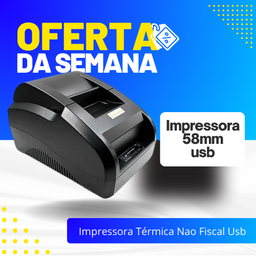 Impressora Térmica Nao Fiscal Usb Ticket Cupom 58mm