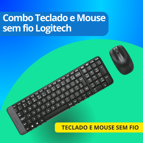 Combo Teclado e Mouse sem fio Logitech