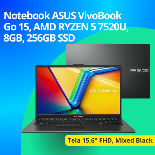 Notebook ASUS VivoBook Go 15, AMD RYZEN 5