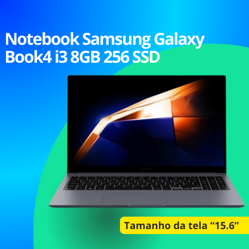 Notebook Samsung Galaxy Book4 i3 8GB 256 ssd